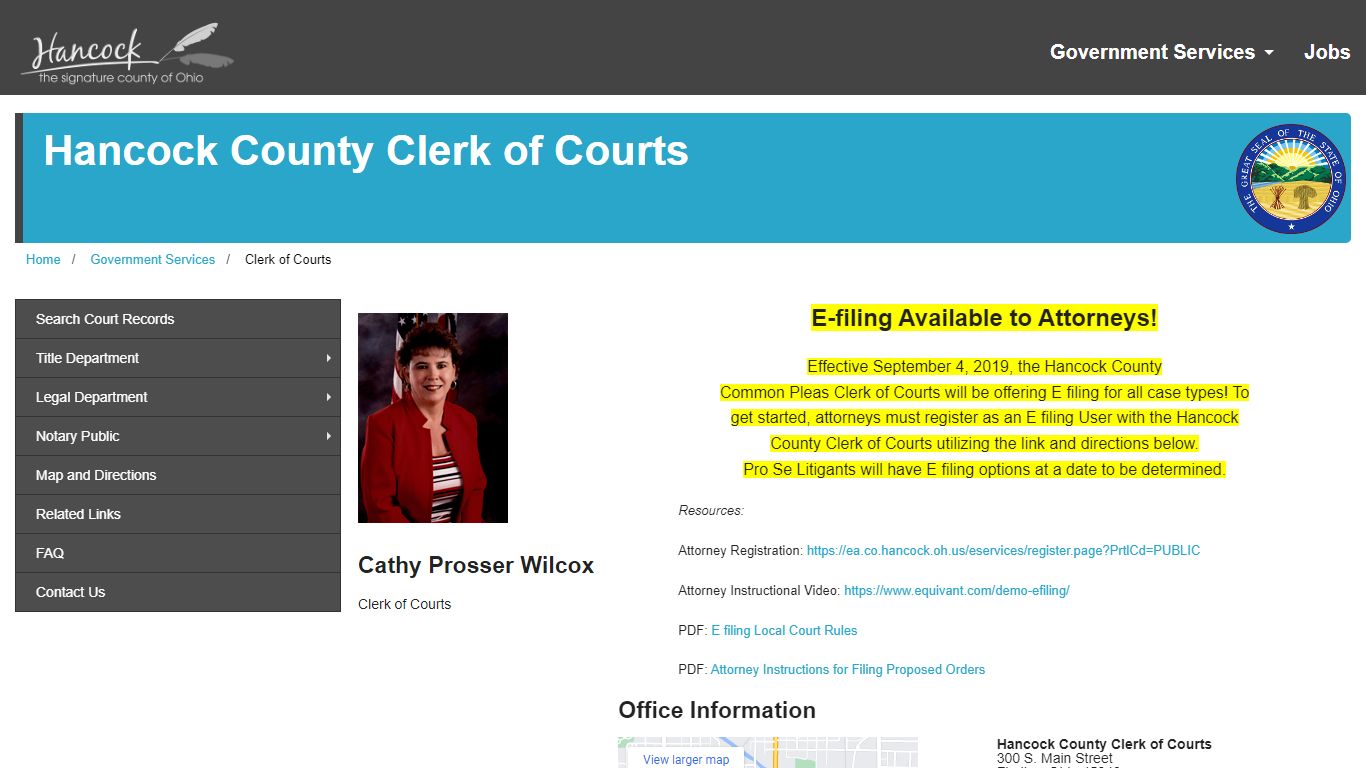 Clerk of Courts - Hancock County Ohio